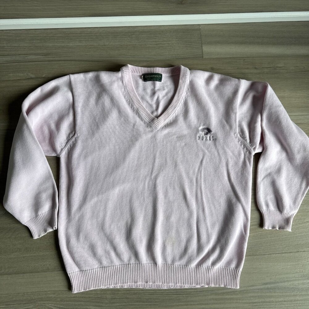 Vintage Trump Doral Country‎ Club Golf Sweater Womens Size L Pink Made Hong Kong